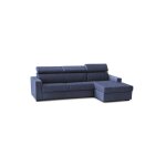 Canap� d'angle convertible en tissu bleu 140x95 cm