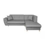 Canap d'angle convertible en tissu - gris - angle droit