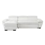 Canapé d'angle cuir 4 places blanc Canapé d'angle cuir 4 places blanc