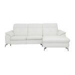 Canap� d'angle cuir 4 places blanc