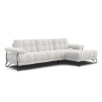 Canap� d'angle droit 4 places, tissu cr�me