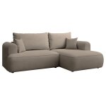 Canapé d'angle droit, en tissu chenille easy - clean, greige Canapé d'angle droit, en tissu chenille easy - clean, greige