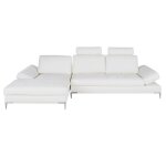 Canap d'angle gauche 4 / 5 places blanc