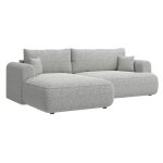 Canap� d'angle gauche convertible 3 places gris clair