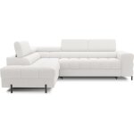 Canapé d'angle gauche convertible en tissu ivoire 5 places Canapé d'angle gauche convertible en tissu ivoire 5 places
