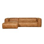 Canap d'angle gauche cuir camel 305x175x73cm