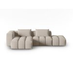 Canap� d'angle gauche modulable 4 places en tissu structurel le sable