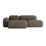 Canapé d'angle modulable 3 places tissu marron Canapé d'angle modulable 3 places tissu marron