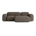 Canapé d'angle modulable 3 places tissu marron Canapé d'angle modulable 3 places tissu marron
