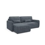 Canap d'angle rversible convertible 3 places bois de pin bleu