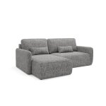 Canap d'angle rversible convertible 3 places bois de pin gris