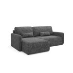 Canap d'angle rversible convertible 3 places bois de pin gris