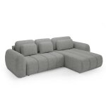 Canap d'angle rversible convertible 3 places bois de pin gris