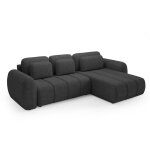 Canap d'angle rversible convertible 3 places bois de pin gris