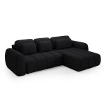 Canap d'angle rversible convertible 3 places bois de pin noir