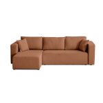 Canap� d'angle r�versible convertible 4 places en tissu bouclette