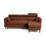 Canap d'angle rversible convertible 4 places en tissu textur