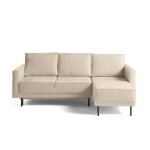 Canapé d'angle réversible convertible 4 places en tissu velours relief Canapé d'angle réversible convertible 4 places en tissu velours relief