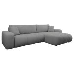 Canap� d'angle r�versible convertible 5 places en tissu gris