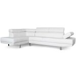 Canap d'angle avec ttires relevables blanc
