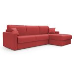 Canapé d'angle en tissu imperméable 268 cm gauche rouge Canapé d'angle en tissu imperméable 268 cm gauche rouge
