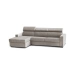 Canapé d'angle en tissu tourterelle 140x95 cm Canapé d'angle en tissu tourterelle 140x95 cm