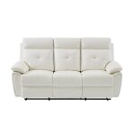 Canap ation cuir 3 places blanc