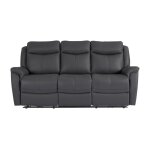 Canapé ation cuir 3 places gris anthracite Canapé ation cuir 3 places gris anthracite