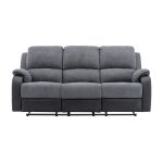 Canapé ation microfibre 3 places noir, gris Canapé ation microfibre 3 places noir, gris
