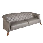 Canapé chester 3 places cuir gris Canapé chester 3 places cuir gris