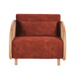 Canap clic - clac 1 place en velours terracotta