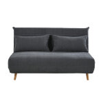 Canap clic - clac 2 places gris anthracite