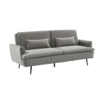 Canap convertible 2 - 3 places gris clair