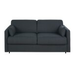 Canap� convertible 2 / 3 places en textile tram� gris anthracite, matelas 18 cm