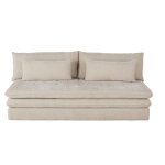 Canap convertible 2 / 3 places en tissu recycl beige