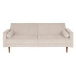 Canap convertible 2 / 3 places en velours ctel beige