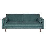 Canap convertible 2 / 3 places en velours ctel vert