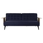 Canap convertible 2 places bleu h87