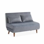 Canap convertible 2 places gris fonc