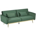 Canap convertible 2 places style artdco bois mtal dor velours vert