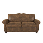 Canap convertible 2 places en sudine marron
