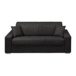 Canap convertible 3 places gris anthracite