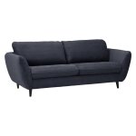Canapé convertible 3 places en tissu bleu marine Canapé convertible 3 places en tissu bleu marine