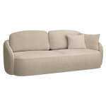 Canapé convertible 3 places en tissu chenille beige Canapé convertible 3 places en tissu chenille beige