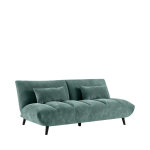 Canap� convertible 3 places en tissu chenille - bleu canard