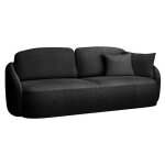 Canapé convertible 3 places en tissu chenille noir Canapé convertible 3 places en tissu chenille noir