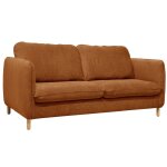 Canap convertible 3 places tissu chenill ocre