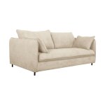 Canap� convertible 3 places en tissu cr�me