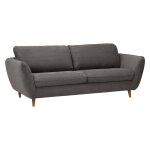 Canapé convertible 3 places en tissu gris Canapé convertible 3 places en tissu gris