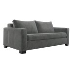 Canap convertible 3 places en velours gris clair